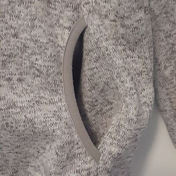 Simply Southern Women's Pullover Large Soft Knit Sweater Gray 1/4 Button Up - Picture 4 of 8